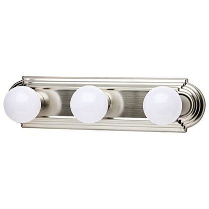 Nuvo Lighting 60/300 Transitional Three Light Vanity in Pwt, Nckl, B/S, Slvr. finish - color: Pwt, Nckl, B/S, Slvr., size: 3Lt Vanity Strip