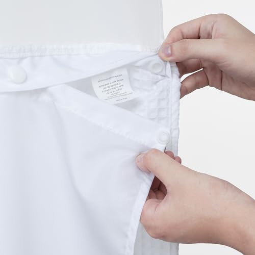 Barossa Design Long Fabric Snap-in Replacement Liner 70" W x 57" H - Hotel Style Removable Inner Liner with 2 Magnets, Machine Washable & Water Repellent - White, 70x57 - color: White, size: 70"W x 57"L (Pack of 1)