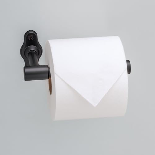 Franklin Brass Calloway (1-Pack) Toilet Paper Holder Matte Black Euro Tissue Roll Holder Single Post Toilet Tissue Holder Wall Bathroom Accessories Bath Organization/Storage CLWY51-MB - color: Matte Black