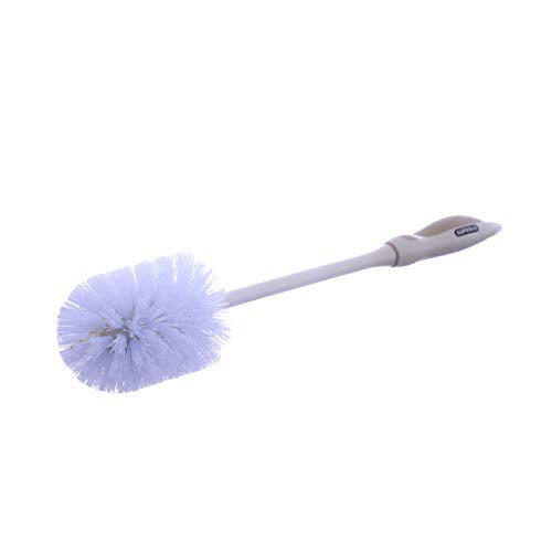 Superio Beige Toilet Brush Heavy Duty Durable Bristles with Long Handel Comfort Grip - size: Toilet Brush - 3 Pack