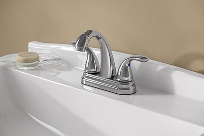 Pfister LG1487000 Pfirst Series 2-Handle 4" Centerset Bathroom Touch on Faucets, 1 Pack, Polished Chrome - color: Polished Chrome
