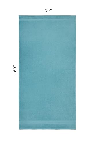 Ozdilek 6-Piece Bath Towel Set, 2 Bath, 2 Hand, 2 Wash, 100% Cotton Turkish Towels, 2 Bath Towels (30x60/550 GSM), 2 Hand Towels (16x30/575 GSM), 2 Washcloths (13x13/600 GSM) (Milky Blue) - color: Milky Blue
