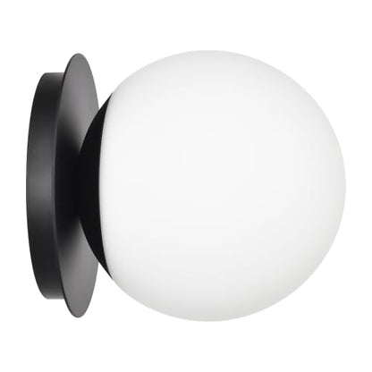 Wall Sconces, 1 Light Modern Globe Sconce in Matte Black, Wall Light for Bedroom Bathroom Living Room & Hallway Vanity Lighting, Ceiling Light Fixture - color: Matte Black, size: 1-Light