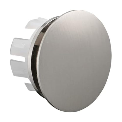 2 Pack Bathroom Sink Overflow Cover, Brushed Nickel | Sink Overflow Hole Cover, Basin Vanity, Ceramic Vessel, Kitchen Trim Replacement, Dual Layer Insert - color: Brushed Nickel