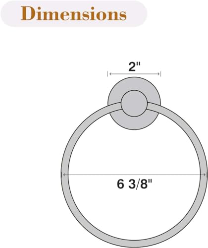 Brushed Gold Towel Ring | Hand Towel Holder for Bathroom Wall Mounted, Durable 304 Stainless Steel, Modern Style - color: Brushed Light Gold