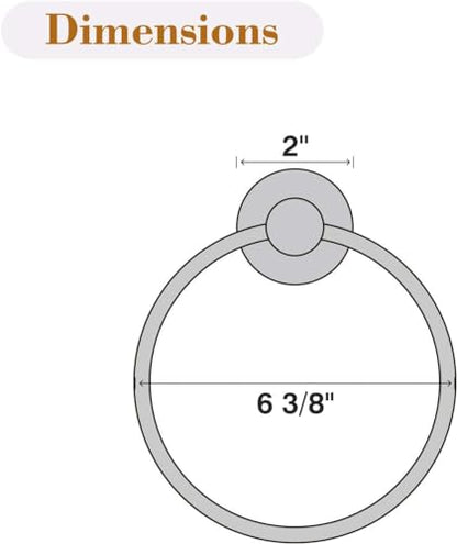 Brushed Gold Towel Ring | Hand Towel Holder for Bathroom Wall Mounted, Durable 304 Stainless Steel, Modern Style - color: Brushed Light Gold