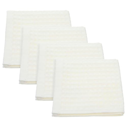 4 Pcs Cotton Waffle Bath Towels White Lightweight and Suitable for Sensitive Skin, Highly Absorbent Bathroom Washcloths for Spa and Travel Use
