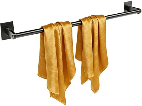 Towel Rack, 24-Inch Towel Holder 304 Stainless Steel, Hardware Set Towel Bar for Bathroom, Kitchen, Cabinet in Hotel or Home, Matte Black & Wall Mounted - size: 24