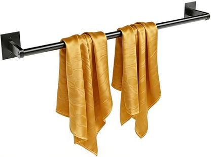 Towel Rack, 24-Inch Towel Holder 304 Stainless Steel, Hardware Set Towel Bar for Bathroom, Kitchen, Cabinet in Hotel or Home, Matte Black & Wall Mounted - size: 24