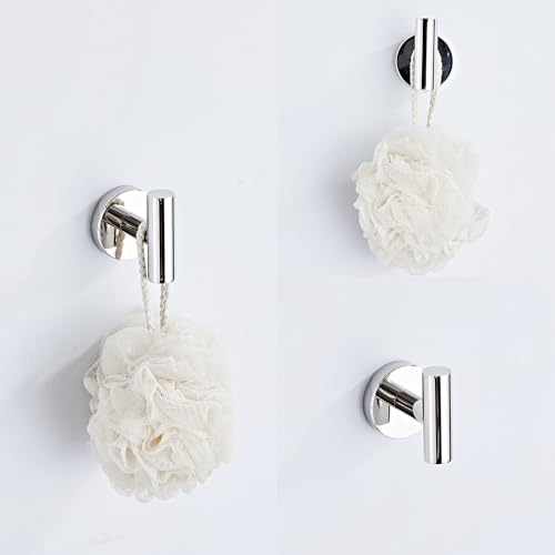 Chrome Bathroom Hardware Set 5 Piece with Towel Racks for Bathroom, SUS304 Stainless Steel Bath Towel Bar Set, 24 Inch Wall Mounted Accessories Kit… - color: Chrome