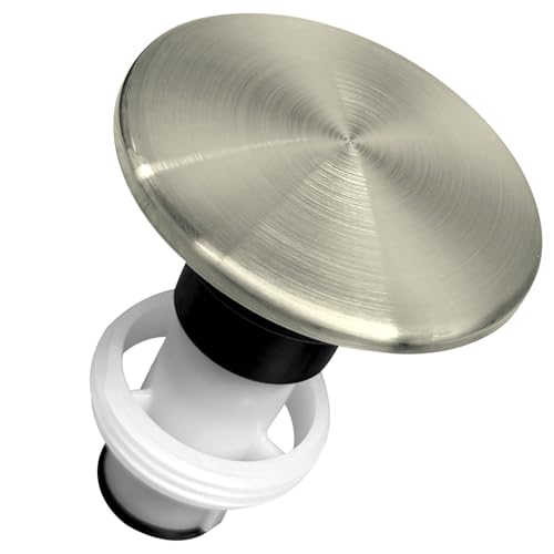 972-098J Plumbing-Equipment Brushed Nickel Drain Sink Stopper | 972098J Drain Sink Plug Part Push & Seal Drain Stopper Assembly 35338-06XX