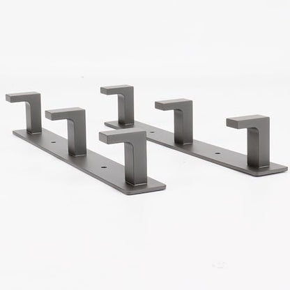 Coat Rack, Heavy Duty Stainless Steel 3 Tri Coat Hook Hanger, Wall Mounted Wall Hooks, Rustic Clothes Hook/Key Hook Rail for Bathroom Kitchen Entryway(2 Pack, 3 Hook Grey) - color: Gray, size: 3 Hook-2 Pcs