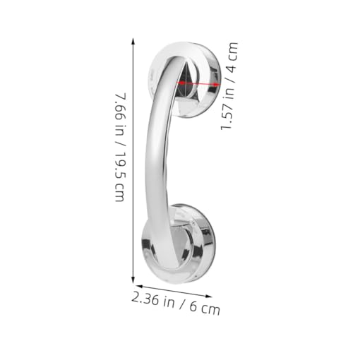 Abaodam 2pcs Bathroom Safety Grab Bars with Thickened Suction Cups, Heavy Duty Plastic Suction Handles for Elderly, Removable Assist Handles for Slippery Areas and Kitchen Use