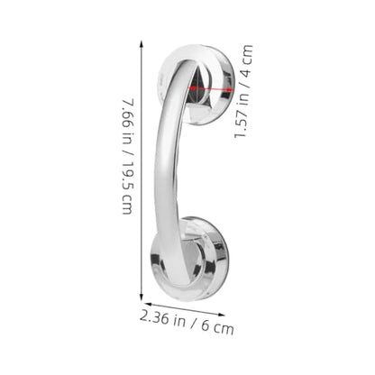 Abaodam 2pcs Bathroom Safety Grab Bars with Thickened Suction Cups, Heavy Duty Plastic Suction Handles for Elderly, Removable Assist Handles for Slippery Areas and Kitchen Use