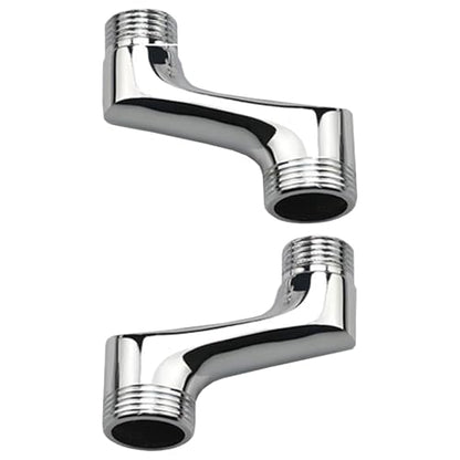 2Pcs Shower Head Extender Adapter, Brass Adjustable Swivel Arm with 1/2 3/4 Offset Connection, Excentric Toilet Connection