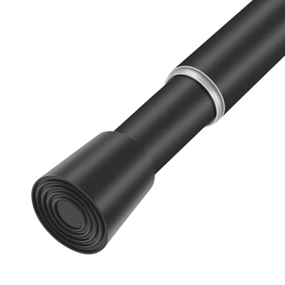 Shower Curtain Rod, No Drill Spring Tension Curtain Rods for Windows, Bathroom, Closet, Non-Slip, Anti-Rust, 0.87" Diameter - color: black, size: 28"-77" 1pcs