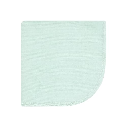 Hudson Baby Unisex Baby Flannel Cotton Poly Washcloths, Eucalyptus 10Pk, One Size - color: Eucalyptus 10pk