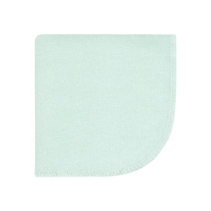 Hudson Baby Unisex Baby Flannel Cotton Poly Washcloths, Eucalyptus 10Pk, One Size - color: Eucalyptus 10pk