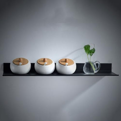 MAGICLULU Black Over-the-Toilet Storage Rack Bathroom Shelf Wall Mount Rustproof Floating Shelves Space-Saving Shelving