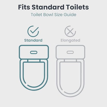 PELEGON Raised Toilet Seat With Handles (300lb) Toilet Seat Risers for Seniors, Raised Toilet Seat for Handicap Toilet Seat For Elderly & Disabled - Standard Seat - size: Standard