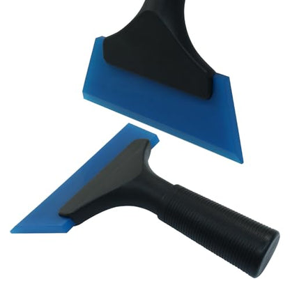Hordion 2Pcs Small Squeegee 5" Rubber Blade Window Tint Squeegee Blue | Mini Wiper for Car Windshield Mirror Shower Auto Cleaning - color: Blue
