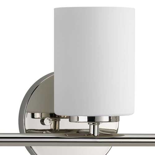 Progress Lighting 3-Light Etched Glass Modern Bath Vanity Light, Replay Collection , Indoor, P2159-104, Polished Nickel - color: Polished Nickel, size: 3-Light