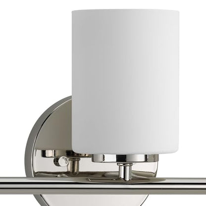 Progress Lighting 3-Light Etched Glass Modern Bath Vanity Light, Replay Collection , Indoor, P2159-104, Polished Nickel - color: Polished Nickel, size: 3-Light