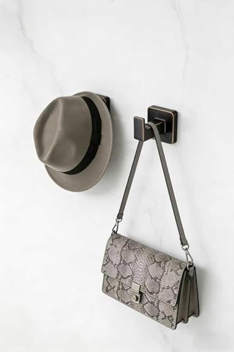 Oil Rubbed Bronze Square Wall Hanger, Towel Hanger, Wall Mounted, Bathrobe Hook 2 Bathroom Hooks - color: Oil Rubbed Bronze x 2