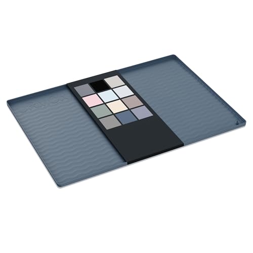URMONA Waterproof Silicone Under Sink Mat 16'' x 10'' Shelf Liner for Kitchen and Bathroom, Cabinet and Counter Protector, Storage and Organizers, Litter Mat, Pet Cat Puppy Essentials(Dark Grey) - color: Dark Grey, size: 10"W x 16"L