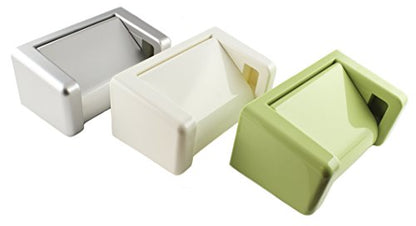 Zoie + Chloe Easy-Snap Toilet Paper Holder - Load and Unload with One Hand - color: White