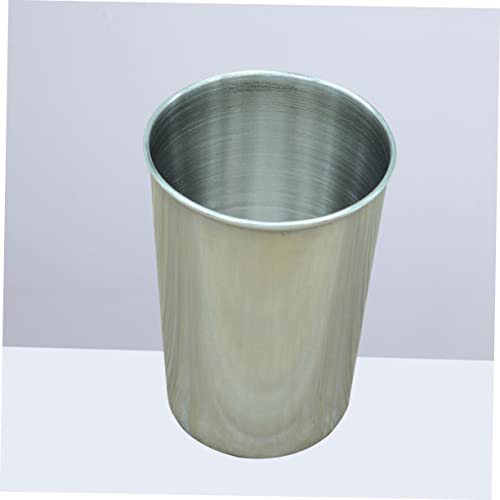 2pcs Stainless Steel Water Cups Brushed Bathroom Tumblers for Beverages Toothbrushes and Multi Use and Easy to Clean - size: 6X6cm