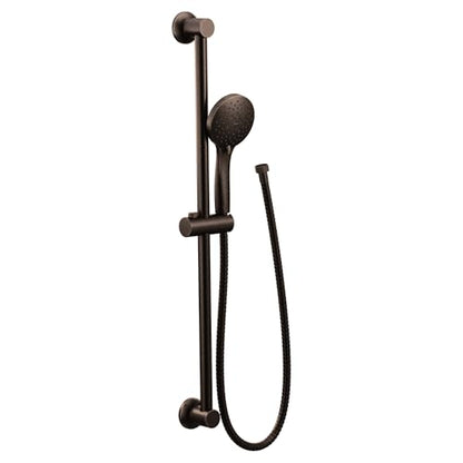 Moen Oil Rubbed Bronze Eco-Performance 5-Function Handheld Removable Shower Head, Adjustable 30-Inch Slide Bar and 69-Inch Long Hose, 3558EPORB - color: Oil Rubbed Bronze