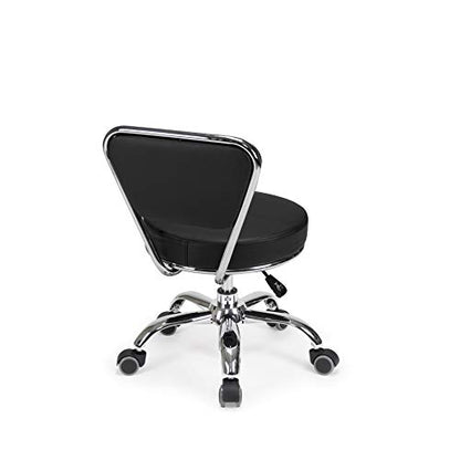 Dayton Garage Rolling Seat (Black) Pneumatic, Short Stool with Adjustable Height 13"-15", Perfect for Garage Task, Home Cleaning, Bathroom Short Seat, Technician Task - color: Black