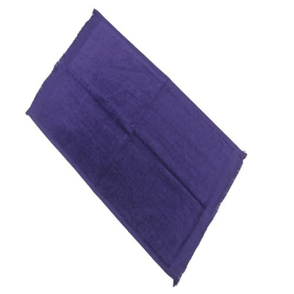 Set of 12 Premium Fringed Velour Fingertip Towels (Purple)-PKG of 1 Dozen | 11" x 18" | 100% Cotton, Soft Velour Finish | Elegant Guest Towels for Bathroom, Spa, Events & Embroidery - color: Purple