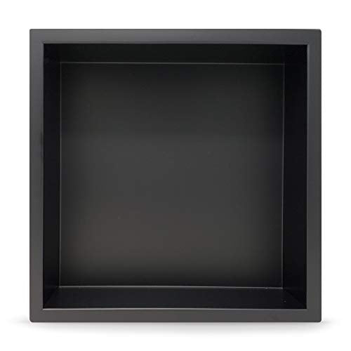 Shower Niche Stainless Steel In-wall Model 12" X 12" Recessed Shelf Ready For Tile - Color Mate Black - Modern and Elegant Design - Easy to Install - Lightweight - Leak Proof Product - color: Black