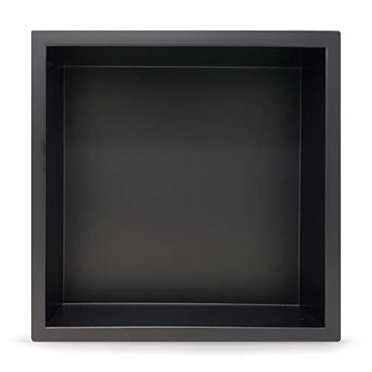 Shower Niche Stainless Steel In-wall Model 12" X 12" Recessed Shelf Ready For Tile - Color Mate Black - Modern and Elegant Design - Easy to Install - Lightweight - Leak Proof Product - color: Black