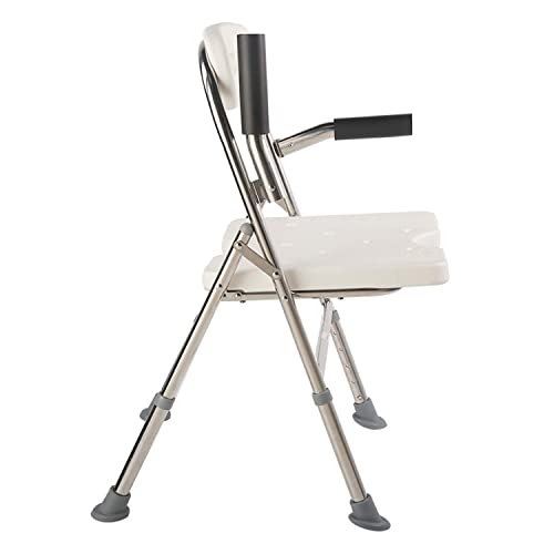 Elderly Assis Medical Shower Bath Seat Adjustable Shower Chair Portable Bath Seat Shower Chair Seat Bench for Seniors Disabled Injured with Handle - color: Shower Chair 202-8f