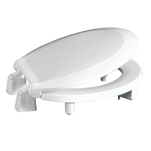 Centoco 3 inch Raised Toilet Seat for Seniors, Round, USA, White | Closed Front, Cover, Plastic, Made in the USA, 3L440STS-001 - color: Round, size: 1 Pack, style: 3" Closed Front