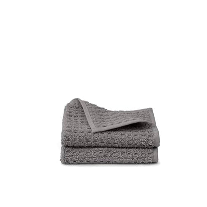 BOLL & BRANCH Turkish Waffle Washcloth Set, Stone | Set of 2 - 100% Organic Turkish Cotton - Lightweight Soft Absorbent Luxury Spa Washcloths, Waffle Weave Texture - Quick Dry - color: Stone, style: Turkish Waffle