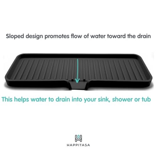 Silicone Soap Dish Tray and Sponge Holder with Drain Chute, Rectangular, Kitchen and Bathroom Sink Organizer (Vanilla Cream, 12"x4") - color: Vanilla Cream, size: (LG) 12"x4"