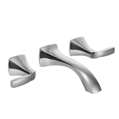 Moen Voss Two-Handle Wall Mount Bathroom Faucet Trim Kit, Valve Required, Chrome T6906 - color: Chrome