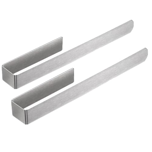 szhdxsy 2pcs Towel Holder SUS 304 Stainless Steel Brushed Hand Towel Rod, Self Adhesive Towel Holder Towel Rod Towel Rack for Bathroom(Silver, 14in) - color: Silver, size: 14