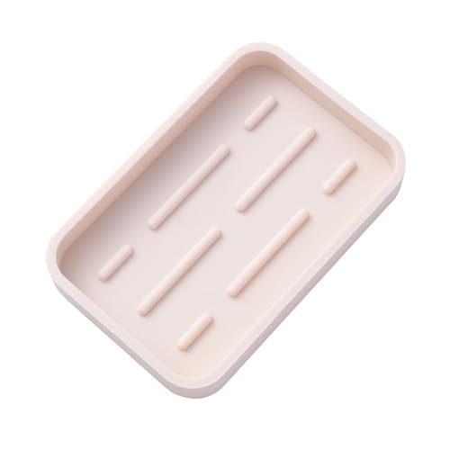 MicoYang Silicone Kitchen Sink Organizer Tray for Multiple Usage,Easy Clean Sponges Holder for Kitchen Bathroom Counter or Sink,Dish Soap Dispenser,Scrubber,Bottle,Cup Tapioca 4.9”x 3.2” - color: Tapioca, size: 4.9" x 3.2" x 0.7"