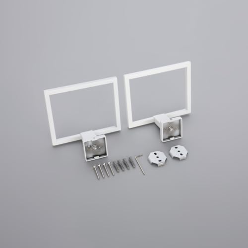 GERZWY Bathroom Towel Ring Stainless Steel Hand Towel Holder for Bath Kitchen Wall Mounted, White - color: White