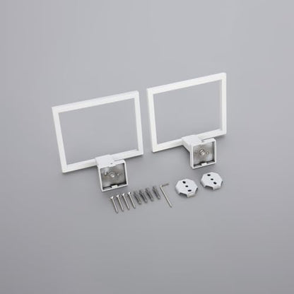 GERZWY Bathroom Towel Ring Stainless Steel Hand Towel Holder for Bath Kitchen Wall Mounted, White - color: White
