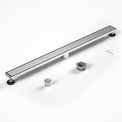 Linear Shower Drain 36" Brushed 304 Stainless Steel | Fast Drainage | Tile Inserted | Stainless Floor Drain Grate | Hair Strainer | Drain Key | The Upgrade for Your Bathroom - size: 36 Inch