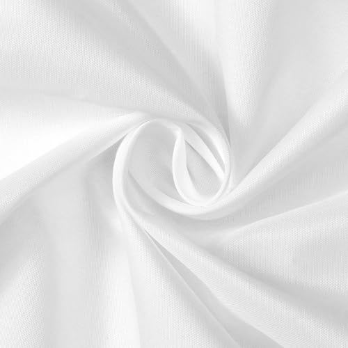 N&Y HOME Fabric Shower Curtain Liner 48 x 72 inches Bath Stall Size, White | Hotel Quality, Bottom Magnets, Machine Washable, Water Repellent, 48x72 Bathroom Curtain with Grommets - color: White, size: 48"W x 72"L (Pack of 1)