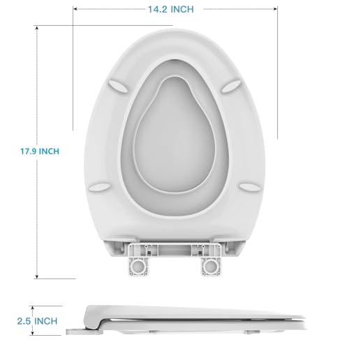 GarveeTech Elongated Toilet Seat with Built-in Toddler Seat & Slow Close - Potty Training Toilet Seat for Adult and Child, Magnetic Hinge, Safe PP Material, Easy to Clean, White - color: White-2, size: Elongated with Toddler Seat