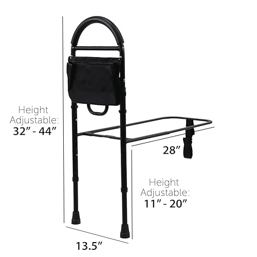 Vaunn Medical Bed Rail for Elderly Adults Safety, ASTM F3186-17 Certified, Adjustable Bed Assist Handle and Grab Bar for Seniors, 300 lb, Tool-Free Assembly - size: Medium