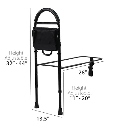 Vaunn Medical Bed Rail for Elderly Adults Safety, ASTM F3186-17 Certified, Adjustable Bed Assist Handle and Grab Bar for Seniors, 300 lb, Tool-Free Assembly - size: Medium